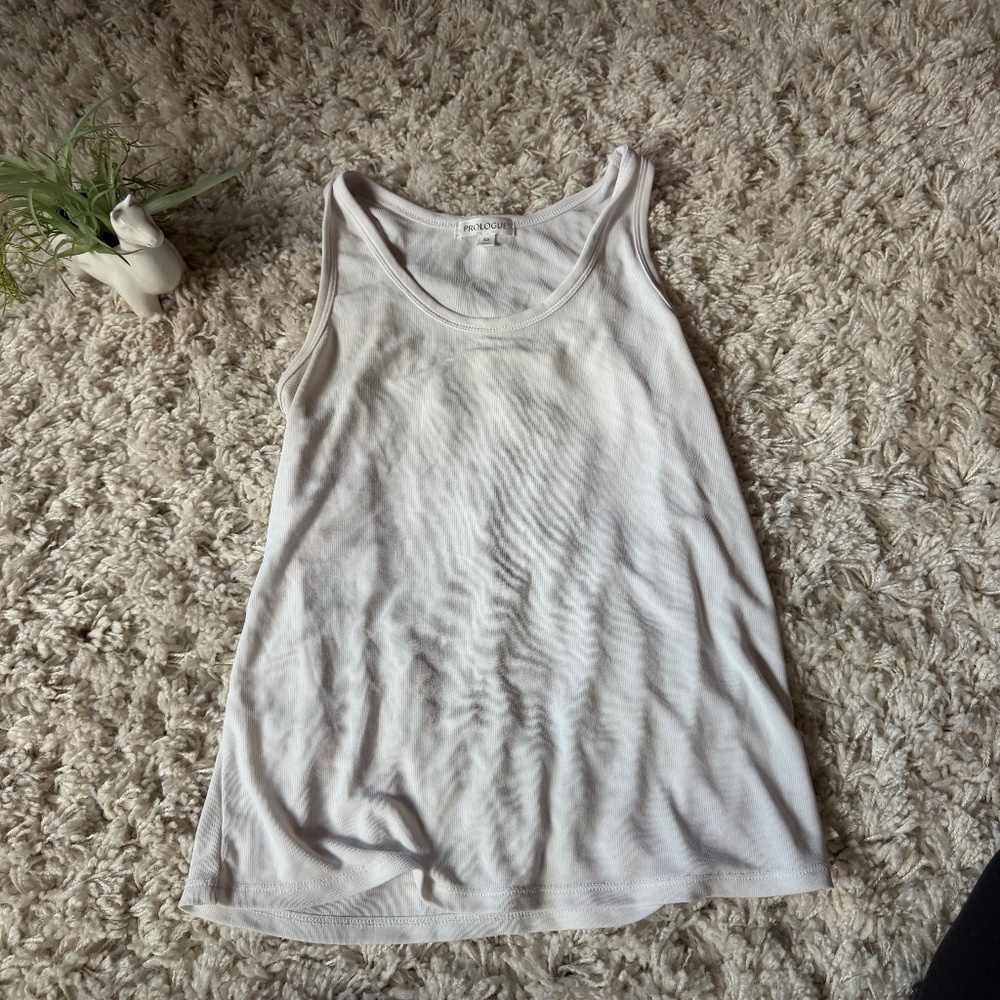 Prologue Classic women’s comfortable, soft, casual casual wear White Tank Top wh